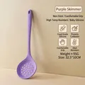 Purple heat-resistant food-grade silicone slotted spoon for non-stick pans and cookware - Slotted Spoon / Lavender