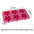 Professional pink 6-cavity star-shaped silicone mold for baking donuts and cakes. - Star Donut Style (J-250) / Pink
