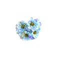 Künstlicher hellblauer Gänseblümchen-Blumenstrauß mit Samtkern für Kränze Zubehör - 1 Strauß 6 Blumen / Blau