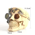 Estatua de calavera steampunk de resina para decoración Halloween, 14x10x11,5cm - Calavera Steampunk (8092)