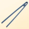 Professional heat-resistant blue silicone food tongs for kitchen BBQ and steak - Long / Blue