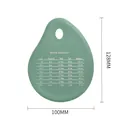 Raspador de masa de silicone verde grado alimenticio con tabla de medidas 128x100mm - GJ-28 / Verde