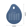 Raspador de masa de silicona azul con tabla de medidas impresa 100x128mm - GJ-28 / Azul
