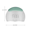 Stainless steel dough scraper with green handle and measurement scale for home baking. - Flat Style / Green