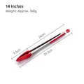 14 inch red silicone and stainless steel food tongs with specific length measurements - 14" / White
