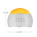 Yellow handle stainless steel dough scraper with measurement scale for baking dough - Flat Style / Yellow