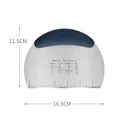 Stainless steel dough scraper with blue handle and measurement equivalents scale - Flat Style / Dark Blue