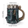 Gothic grim reaper beer mug with 304 stainless steel liner and skull spine handle - Grim Reaper Shadow (9067) / L