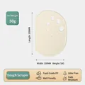 Cortador de masa de PP de grado alimenticio para repostería con dimensiones. - Raspador de Panadería de PP Alimentario / Blanco Roto