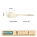 Cream white food-grade silicone spatula scraper with 295mm length and 90g weight - L / Cream White