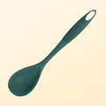 Dark green heat-resistant silicone cooking spoon for non-stick pans with hanging hole - Stirring Spoon / Dark Green