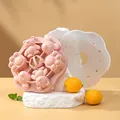Pink bear paw shaped silicone cake mold with lid for baby food baking and steaming. - Pink