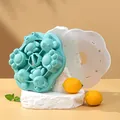 Light blue silicone baby food supplement mold featuring cute bear and paw shapes with lid - Blue