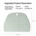 Raspador de masa multifuncional verde pálido de PP apto para alimentos con medidas - 15.5x11.5cm / Verde claro