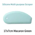 17x7cm mint green silicone multi-purpose dough scraper with embossed ruler markings - Scraper (GJ-29) / 17x7cm / Green