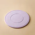 Purple circular silicone heat-resistant placemat and coaster for kitchen dining table - Purple