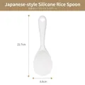 Food-grade non-stick white silicone rice spoon scoop with 22.7cm length measurement - Japanese Style All-inclusive / 22.7x6.8cm / White