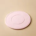 Pink round heat-resistant silicone mat for kitchen and dining table heat protection - Rose Red