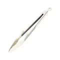 Professional stainless steel food tongs with heat-resistant silicone tips and stand in cream - 12 Inch Silicone Tongs With Stand