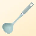 Heat-resistant mint green silicone soup ladle, ideal for non-stick kitchen pans. - Soup Spoon / Mint Green
