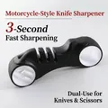 Affilacoltelli e forbici manuale ergonomico in bianco e nero per cucine professionali - Forma di motocicletta / Nero