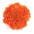 Detailaufnahme von leuchtend orangefarbenen Perlenblütenstempeln für Bastelarbeiten - 1 Bündel / Ca. 4000 Stück / Dunkelorange