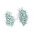Detaillierte Makroansicht von 2mm matt hellblauen künstlichen Blumenstempeln für DIY - 2mm Matte Staubblatt 1 Bündel (ca. 400 Stück, 18g) / Seeblau