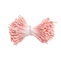 Nahaufnahme von 2mm rosa matten Blütenstempeln für DIY-Blumenzubehör - 1 Bündel (Ca. 400 Stück) / Pfirsichrosa