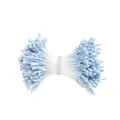 Nahaufnahme von 2mm hellblauen matten Gips-Blütenstempeln für DIY-Kunstblumen-Bastelarbeiten. - 1 Bündel (Ca. 400 Stück) / Hellblau