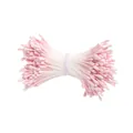 Detaillierte Ansicht von 2mm mattrosa doppelköpfigen Blütenstempeln für DIY-Blumenbasteln - 1 Bündel (Ca. 400 Stück) / Hellrosa