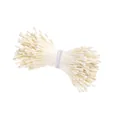 Detailansicht von 2mm matten weißen künstlichen Staubblättern für DIY handgefertigte Blumen - 10 Bündel (Ca. 4000 Stück) / Milchweiß