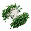 3mm grüne perlglanz Staubblätter für künstliche Blumenarrangements - 1 Bündel (Ca. 1500 Stück) / Armeegrün