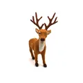 Detailansicht einer realistischen braunen Rentierfigur mit weißen Flecken für Weihnachten - 20# Spezifikation