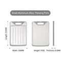 Professional small double-sided aluminum alloy thawing and cutting board, 323x220x8mm - Small Double-Sided Defrosting Board