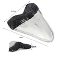Vista dettagliata della replica del dente di megalodonte con dimensioni 14x10,5x3cm - Bianco Vintage (9133)