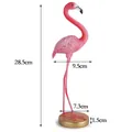 Figurine de flamant rose moderne décoration de table maison hauteur 28,5 cm base or - Style Debout (9028)