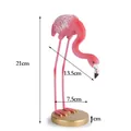 Figurine de flamant rose en résine pour décoration, hauteur 21 cm, moderne. - Style Incliné (9034)