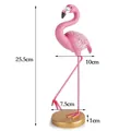 Statue de flamant rose moderne décoration intérieure avec dimensions 25,5cm - Style Jambe Légèrement Pliée (9043)
