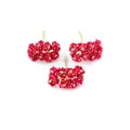 Set aus drei kleinen künstlichen roten Schleierkraut-Blumensträußen für Dekoration - Dunkelrot (-17) / 12 Sträuße/Packung