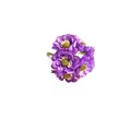 Violettes künstliches Gänseblümchen-Bouquet mit Drahtstielen für DIY-Haarkranz-Deko. - Lila
