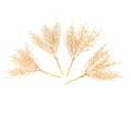 Elegante champagnergoldene künstliche Weizenähren mit Glitzer für Weihnachtsdekoration - 6 Stück/Bündel / Gold