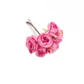 Kleiner Strauß künstlicher rosa Seidenrosenknospen für DIY-Blumenkranz-Zubehör - Zartes Rosa (1 Bund 7 Blüten) / 7 Köpfe Pro Strauß