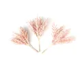 Drei hellrosa glitzernde künstliche Zedernzweige für DIY Weihnachts- und Hochzeitsdeko - Rosa