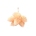 Künstliches Pinienzapfen-Bündel in Beige für Weihnachts-DIY und Hochzeitsdekoration - Hellorange