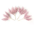 Künstliche rosa frostige Zedernzweige für DIY-Weihnachtskränze und Hochzeitsdekor. - Burgunderrot