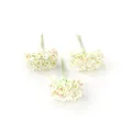 Realistische künstliche Schleierkraut-Blumensträuße in Creme mit rosa und gelben Akzenten - Weiß Rosa Mitte (-15) / 12 Sträuße/Packung