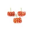 Kleine Bündel realistischer orangefarbener Kunstblumen für Hochzeit und Geschenkdeko - Orangerot (-19) / 12 Sträuße/Packung