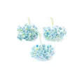 Drei Bündel künstliche hellblaue Schleierkraut Blumen für die Hochzeitsdekoration - Himmelblau (-21) / 12 Sträuße/Packung