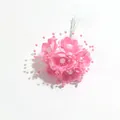 Eleganter künstlicher Mini-Blumenstrauß in Rosa mit Perlen für Brautschmuck und Ansteckblumen - 72 Stück/Packung / Rosa