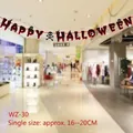 Gruselige Halloween-Banner-Girlande als Dekoration für festliche Partyhintergründe - Blutige Tropfende Buchstaben Stil (WZ-30)